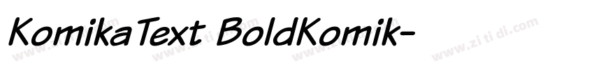 KomikaText BoldKomik字体转换